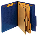 Pendaflex® Moisture-Resistant 6-Fastener Classification Folders, 2" Expansion, Letter Size, Dark Blue, Box Of 10 Folders