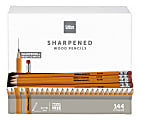 Office Depot® Brand Gravity Feed Woodcase Pre-Sharpened Pencils, 2.2 mm, HB Hardness, Yellow, Box Of 144 Pencils