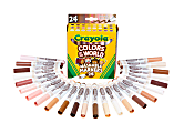 Crayola® Colors Of The World Wet-Erase Markers, Broad Point, White Barrel, Assorted Ink, Pack Of 24 Markers 1 thumbnail image