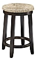 Powell Sena Backless Swivel Counter Stool, Natural Seagrass/Espresso 1 thumbnail image