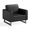 Safco® Mirella Lounge Chair, Black/Silver