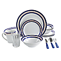 Gibson All U Need 32-Piece Ceramic Dinnerware Set, White