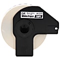 Brother DK2210 Continuous-Length Paper Tape, 1 1/7" x 100', White 1 thumbnail image