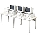 Bretford Quattro Computer Desk, 32”H x 60”W x 30”D, Wild Cherry/Black Base