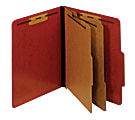 Pendaflex® Pressboard Moisture-Resistant Classification Folders, 2 1/2" Expansion, Letter Size, Red, Box Of 10 Folders 1 thumbnail image