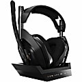 Astro A50 Wireless Headset with Lithium-Ion Battery - Stereo - Wireless - 30 ft - 20 Hz - 20 kHz - Over-the-head - Binaural - Circumaural - Uni-directional, Noise Cancelling Microphone - Noise Canceling - Green, Gray
