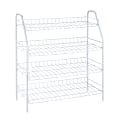 Honey Can Do 4-Tier Storage Rack, 27-15/16”H x 11-11/16”W x 25-3/4”D, White