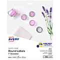 Avery® Print-To-The-Edge Labels With Easy Peel® And Sure Feed® Technology, 5232, Round, 1" Diameter, Glossy Clear, Pack Of 384 1 thumbnail image