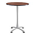 Safco® Cha-Cha X-Base Bistro-Height Table, Cherry/Silver