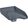 CEP Gloss Letter Tray - 2.6" Height x 10.1" Width x 13.7" Depth - Desktop - Stackable, Shock Resistant - Gray - Polystyrene - 1 Each 1 thumbnail image