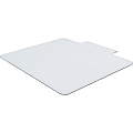 Lorell® 45" x 53" Glass Chair Mat With Lip, Clear