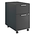 HON® Fuse Collection 23-1/4"D 2-Drawer Letter-Size Metal Mobile Vertical Box/File Pedestal, Large, Charcoal 1 thumbnail image
