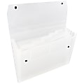 JAM Paper® 6-Pocket Expanding File With Snap Closure, 1" Expansion, 9" x 13", Clear 1 thumbnail image