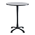 Safco® Cha-Cha X-Base Bistro-Height Table, Gray/Black