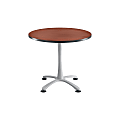 Safco® Cha-Cha X-Base Sitting-Height Table, Cherry/Silver