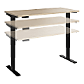 Move 40 Series by Bush Business Furniture 60"W Electric Height-Adjustable Standing Desk, Natural Elm/Black 1 thumbnail image