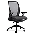 Lorell® Mesh/Fabric High-Back Chair, Gray/Black