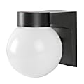 Luminance LED Wall Mount Porch Fixture, 9 Watts, 4000K/Cool White, 850 Lumen, Black/White Ball 1 thumbnail image