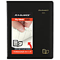 2025 AT-A-GLANCE® Recycled Weekly/Monthly Appointment Book Planner, 8-1/4" x 11", 100% Recycled, Black, January To December, 70950G05