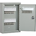 SKILCRAFT Key Cabinet - 12.3" x 8" x 2.6" - Hinged Door(s) - Cylinder Lock, Scratch Resistant, Corrosion Resistant - Gray - Baked Enamel - Steel - Recycled