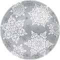 Amscan Christmas Shining Season Paper Plates, 9", Silver/White Snowflakes, 60 Plates Per Pack, Set Of 2 Packs
