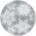 Amscan Christmas Shining Season Paper Plates, 9", Silver/White Snowflakes, 60 Plates Per Pack, Set Of 2 Packs 1 thumbnail image