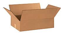 Partners Brand Flat Corrugated Boxes, 18" x 12" x 5", Kraft, Pack Of 25