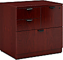 Boss Office Products Combo 31”W x 22”D Lateral 4-Drawer File Cabinet, Mahogany