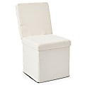 Dormify Carter Collapsible Storage Ottoman Chair, White Boucle 1 thumbnail image