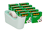Scotch® Magic™ Tape With Dispenser, 1" Core, 3/4" x 1296", Invisible, Pack of 10 Rolls 1 thumbnail image