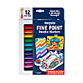 Crayola® Doodle Markers, Fine Point, Assorted Barrel Colors/Multicolor Ink, Pack Of 12 Markers