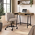 Bush Furniture Steele 40"W Small Writing Desk and Chair Set for Home Office, Reclaimed Pine/Beige Fabric, Standard Delivery 1 thumbnail image