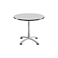Safco® Cha-Cha X-Base Sitting-Height Table, Gray/Silver