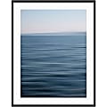 Amanti Art Abstract Blue Horizon by Savanah Plank Wood Framed Wall Art Print, 43”H x 34”W, Black