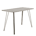 Lumisource Sedona Industrial Counter Table, Rectangular, Dark Brown/Antique 1 thumbnail image