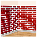 Amscan Christmas Deck The Walls Room Roll, 40' x 4', Red