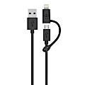 Belkin® Lightning/Micro-USB Connector Cable, 3', Black