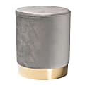 Baxton Studio Chaela Ottoman, Gray/Gold 1 thumbnail image