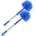 Gritt Commercial Cobweb Duster Brushes With 20" Poles, Blue/Silver, Pack Of 2 Brushes 1 thumbnail image