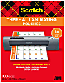 Scotch® Thermal Laminating Pouches TP3854-100, 8-7/8" x 11-3/8", Clear, Pack Of 100 Laminating Sheets