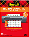 Scotch Thermal Laminating Pouches, 8-7/8" x 11-3/8", 100 Laminating Sheets, Clear, TP3854-100