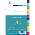 Simplified System by Emily Ley 2023 RY Monthly Refill, Loose-Leaf, Desk Size, 5 1/2" x 8 1/2"