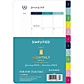 Simplified System by Emily Ley 2023 RY Monthly Refill, Loose-Leaf, Desk Size, 5 1/2" x 8 1/2" 1 thumbnail image