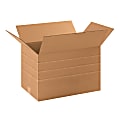 Partners Brand Multi-Depth Corrugated Boxes, 16" x 12" x 10", Kraft, Bundle Of 25 Boxes