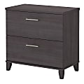 Bush Business Furniture Somerset 29-9/16"W x 16-11/16"D Lateral 2-Drawer File Cabinet, Storm Gray, Standard Delivery