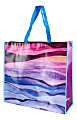 Office Depot® Brand Large Reusable Shopping Bag, 19"H x 17-1/4"W x 7"D, Watercolor Waves
