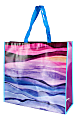 Office Depot® Brand Large Reusable Shopping Bag, 19"H x 17-1/4"W x 7"D, Watercolor Waves 1 thumbnail image