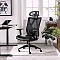 Serta® SitTrue™ Ridgefield Ergonomic Mesh/Vegan Leather High-Back Task Office Chair, Black 1 thumbnail image