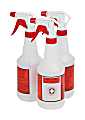 Unisan Plastic Sprayer Bottles, 24 Oz, Translucent White, Pack Of 3