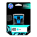 HP 02 Cyan Ink Cartridge, C8771WN